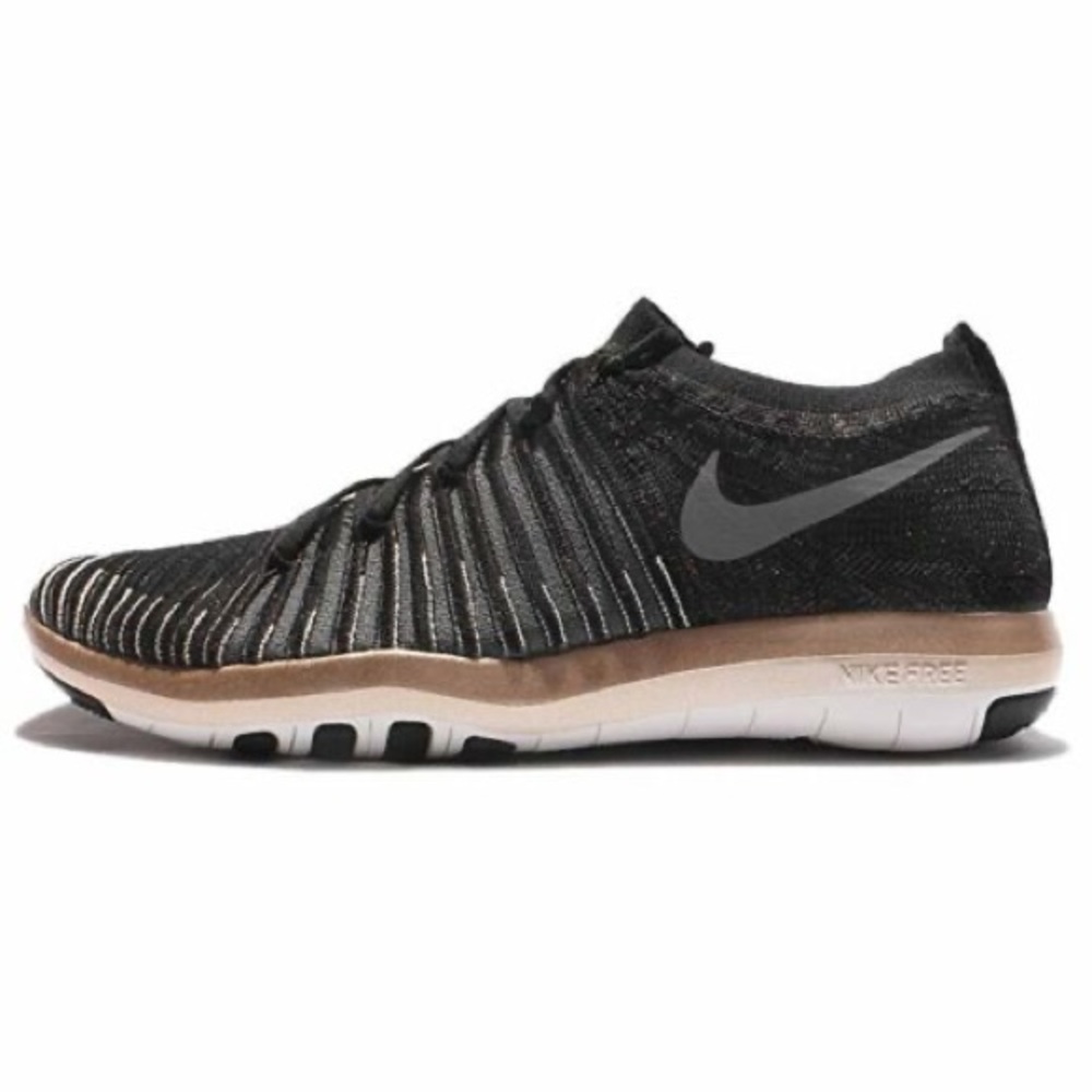 Nike green black gray free transform flyknit training shoes no tongue sneakers